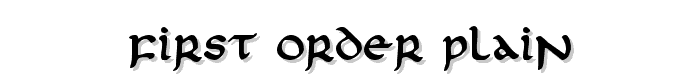 First Order Plain font